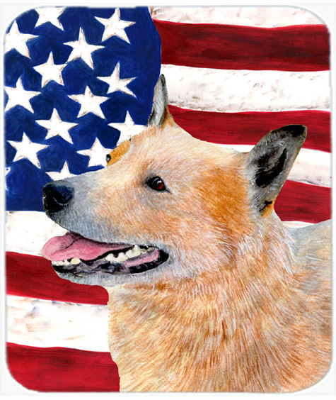 USA American Flag With Australian Cattle Dog Mouse Pad