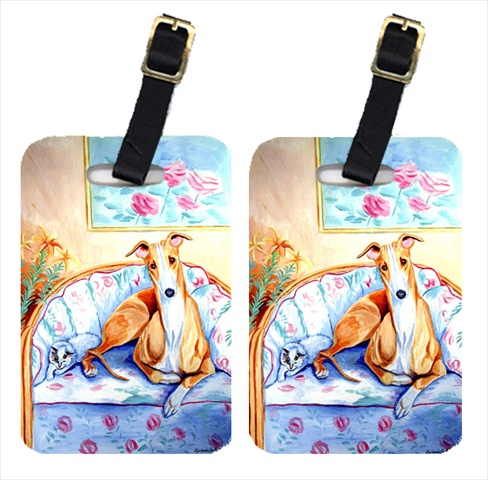 Whippet Waiting On Mom Luggage Tags