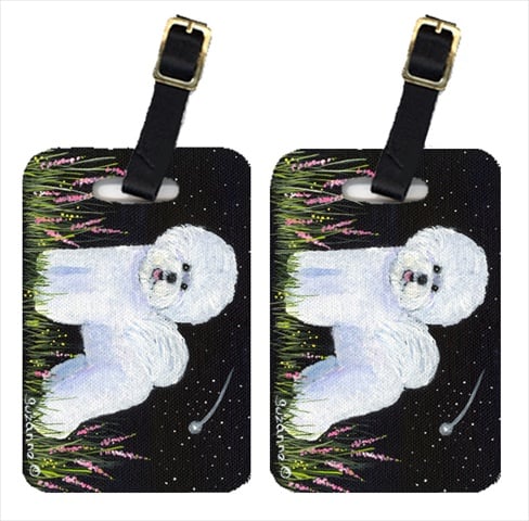 SS8143BT Bichon Frise Luggage Tags- Pack - 2