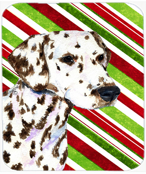 Dalmatian Candy Cane Holiday Christmas Mouse Pad, Hot Pad Or Trivet