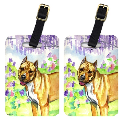 Carolines Treasures 7093BT Pit Bull Luggage Tags; Pack - 2