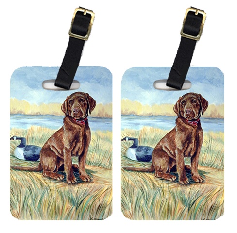 7090BT Chocolate Labrador Puppy Luggage Tags- Pack - 2