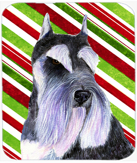 Schnauzer Candy Cane Holiday Christmas Mouse Pad, Hot Pad Or Trivet