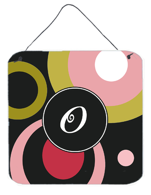 Monogram - Retro In Black Aluminium Metal Wall Or Door Hanging Prints