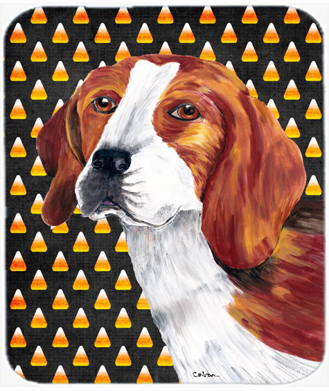 Beagle Candy Corn Halloween Portrait Mouse Pad, Hot Pad Or Trivet