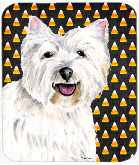 Westie Candy Corn Halloween Portrait Mouse Pad, Hot Pad Or Trivet