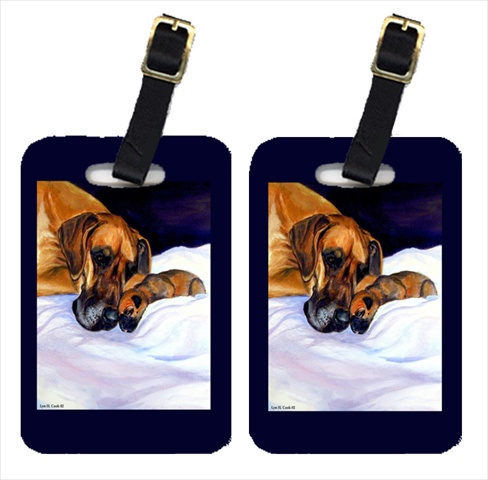 Fawn Natural Great Dane And Puppy Luggage Tags- Pack - 2
