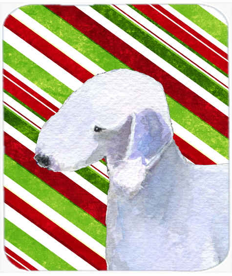 Bedlington Terrier Candy Cane Holiday Christmas Mouse Pad, Hot Pad Or Trivet