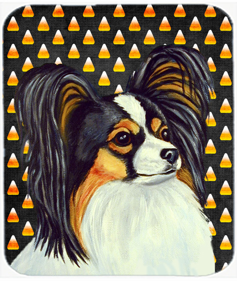 Papillon Candy Corn Halloween Portrait Mouse Pad, Hot Pad Or Trivet