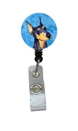 Doberman Retractable Badge Reel Or Id Holder With Clip