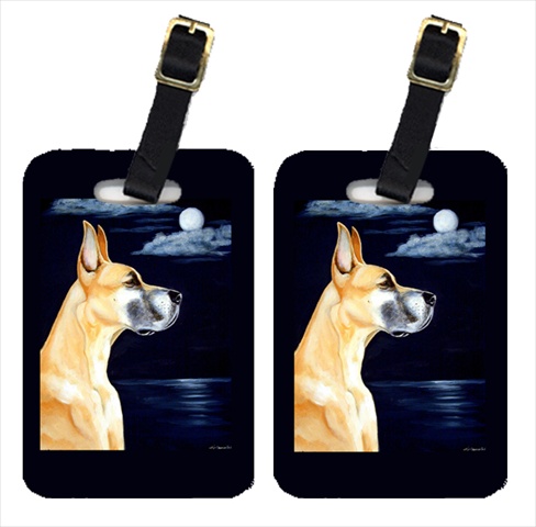 Fawn Great Dane In The Moonlight Luggage Tags- Pack - 2