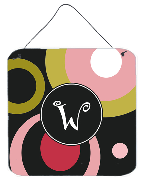 Monogram - Retro In Black Aluminium Metal Wall Or Door Hanging Prints