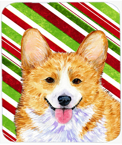 Corgi Candy Cane Holiday Christmas Mouse Pad, Hot Pad Or Trivet