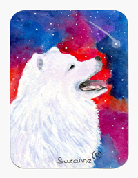 Samoyed Mouse Pad & Hot Pad Or Trivet