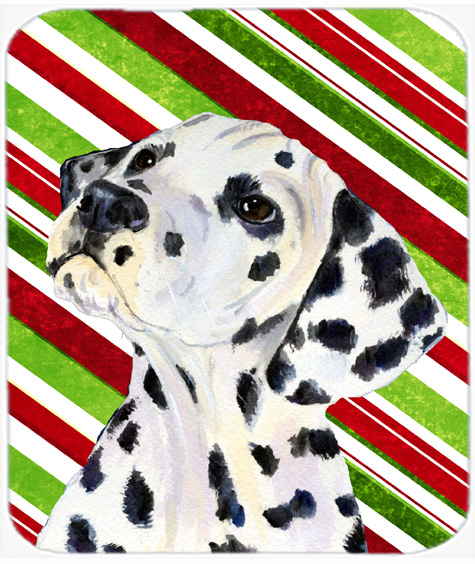 Dalmatian Candy Cane Holiday Christmas Mouse Pad, Hot Pad Or Trivet