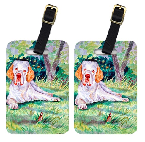 Clumber Spaniel Luggage Tags - Pack - 2