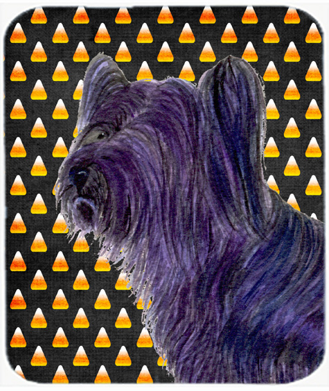 Skye Terrier Candy Corn Halloween Portrait Mouse Pad, Hot Pad Or Trivet