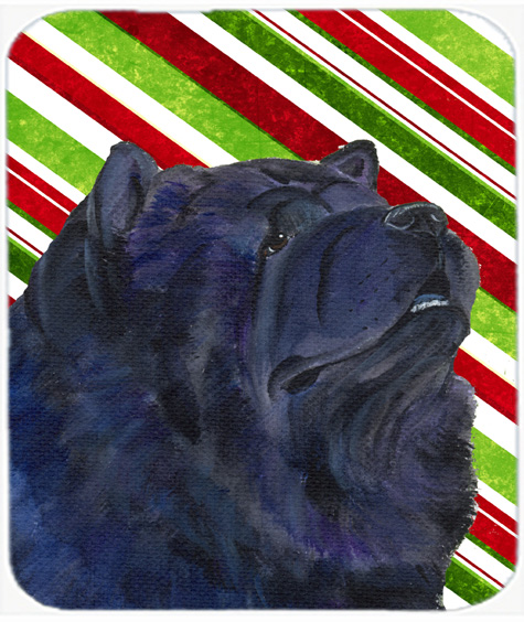 Chow Chow Candy Cane Holiday Christmas Mouse Pad, Hot Pad Or Trivet