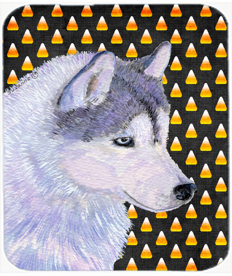 Siberian Husky Candy Corn Halloween Portrait Mouse Pad, Hot Pad Or Trivet