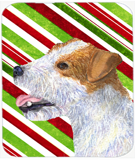 Jack Russell Terrier Candy Cane Holiday Christmas Mouse Pad, Hot Pad Or Trivet