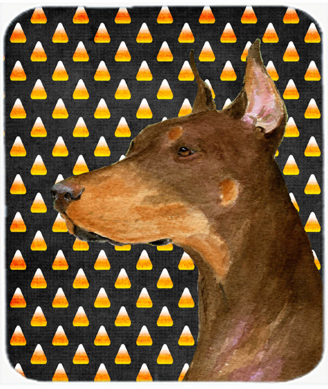 Doberman Candy Corn Halloween Portrait Mouse Pad, Hot Pad Or Trivet