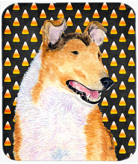 Collie Smooth Candy Corn Halloween Portrait Mouse Pad, Hot Pad Or Trivet