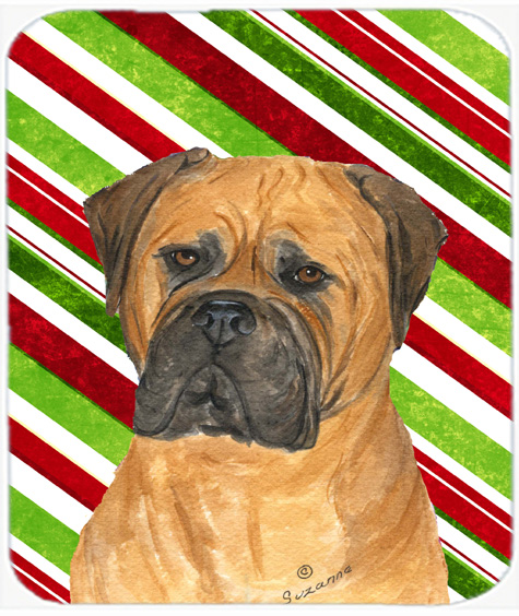 Bullmastiff Candy Cane Holiday Christmas Mouse Pad, Hot Pad Or Trivet