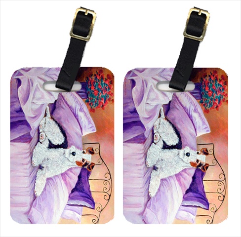 Fox Terrier Waiting On Mom Luggage Tags- Pack - 2
