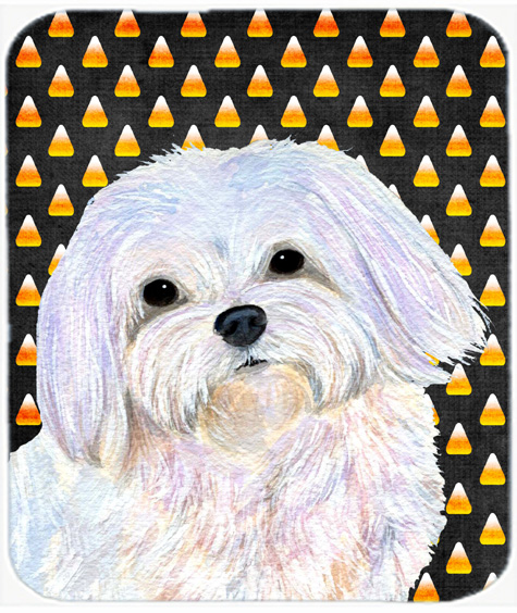 Maltese Candy Corn Halloween Portrait Mouse Pad, Hot Pad Or Trivet