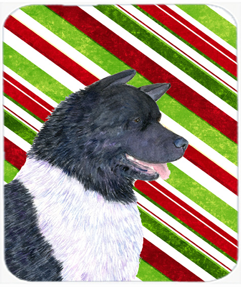 Akita Candy Cane Holiday Christmas Mouse Pad, Hot Pad Or Trivet