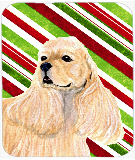 SS4591MP Cocker Spaniel Candy Cane Holiday Christmas Mouse Pad- Hot Pad Or Trivet