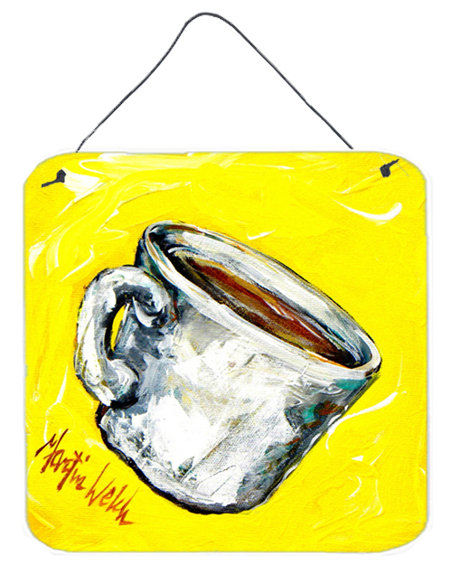 Coffee One Cup Aluminium Metal Wall Or Door Hanging Prints
