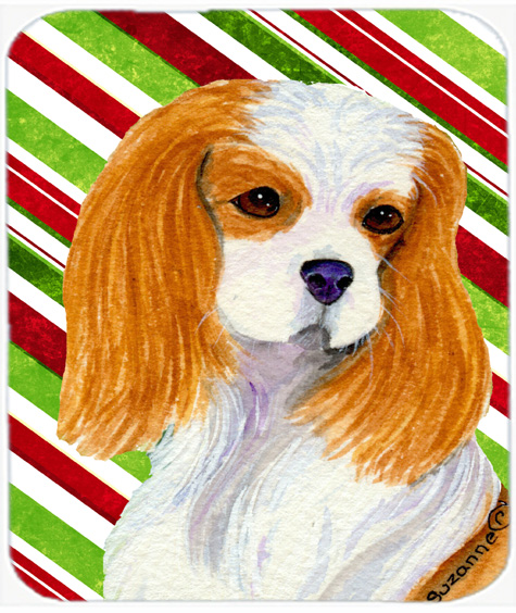 Cavalier Spaniel Candy Cane Holiday Christmas Mouse Pad, Hot Pad Or Trivet