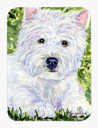 Westie Mouse Pad & Hot Pad Or Trivet