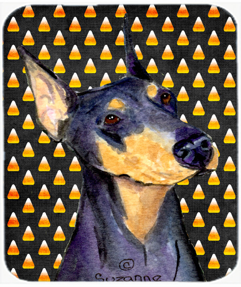 Doberman Candy Corn Halloween Portrait Mouse Pad, Hot Pad Or Trivet