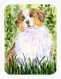 Australian Shepherd Mouse Pad & Hot Pad Or Trivet