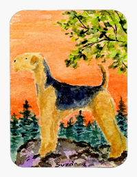 Airedale Mouse Pad & Hot Pad Or Trivet