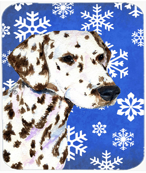 Dalmatian Winter Snowflakes Holiday Mouse Pad, Hot Pad Or Trivet