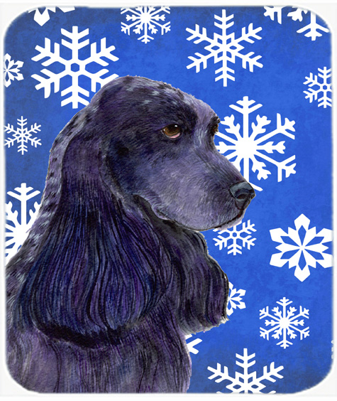 Cocker Spaniel Winter Snowflakes Holiday Mouse Pad, Hot Pad Or Trivet