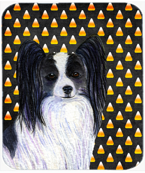 Papillon Candy Corn Halloween Portrait Mouse Pad, Hot Pad Or Trivet