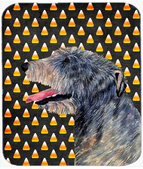 Irish Wolfhound Candy Corn Halloween Portrait Mouse Pad, Hot Pad Or Trivet