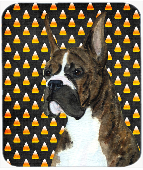 Boxer Candy Corn Halloween Portrait Mouse Pad, Hot Pad Or Trivet