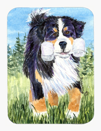 Bernese Mountain Dog Mouse Pad & Hot Pad Or Trivet