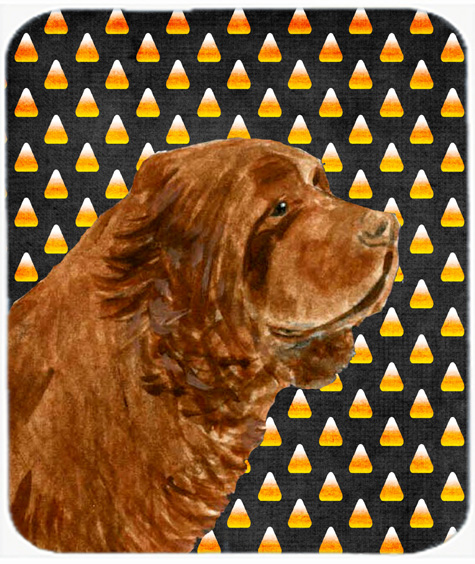 Sussex Spaniel Candy Corn Halloween Portrait Mouse Pad, Hot Pad Or Trivet