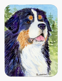 Bernese Mountain Dog Mouse Pad & Hot Pad Or Trivet