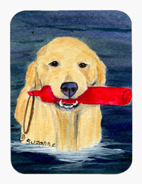 Golden Retriever Mouse Pad & Hot Pad Or Trivet