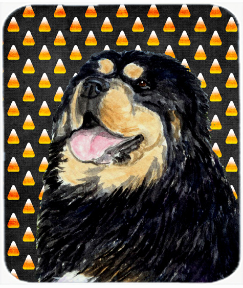 Tibetan Mastiff Candy Corn Halloween Portrait Mouse Pad, Hot Pad Or Trivet