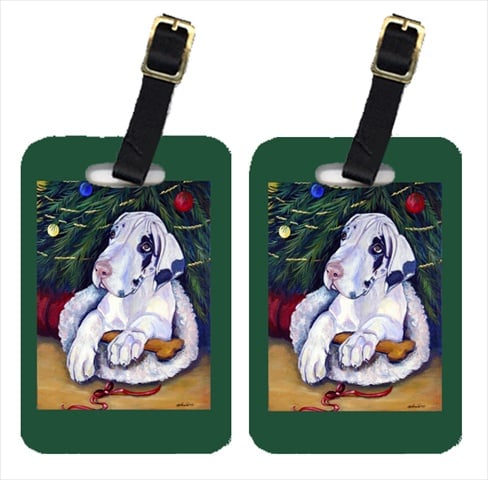 Christmas Tree With Great Dane Luggage Tags- Pack - 2