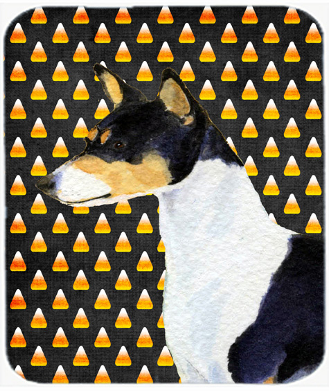Basenji Candy Corn Halloween Portrait Mouse Pad, Hot Pad Or Trivet
