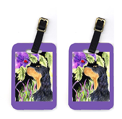 Pair of 2 Gordon Setter Luggage Tags